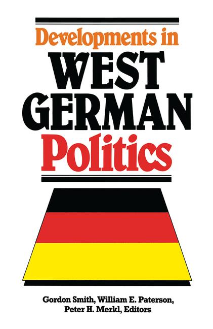 Palgrave Macmillan Uk Developments In West German Politics