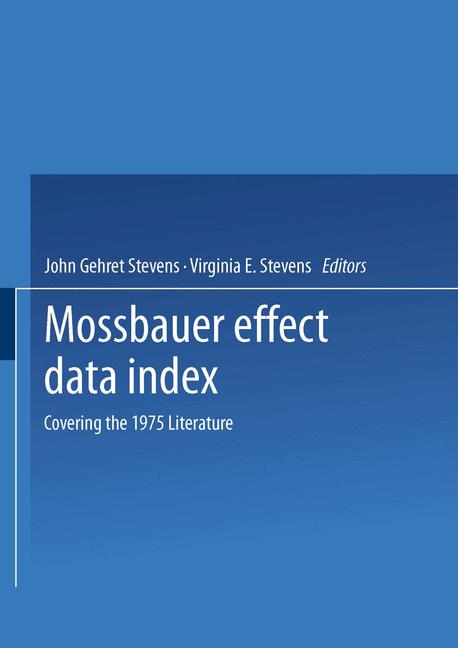 Mössbauer Effect Data Index