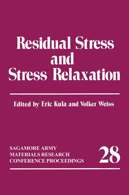 Residual Stress And Stress Relaxation