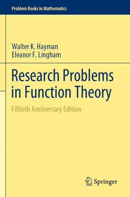 Research Problems in Function Theory