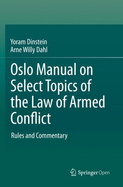 ISBN 9783030391713 product image for Oslo Manual on Select Topics of the Law of Armed Conflict | upcitemdb.com