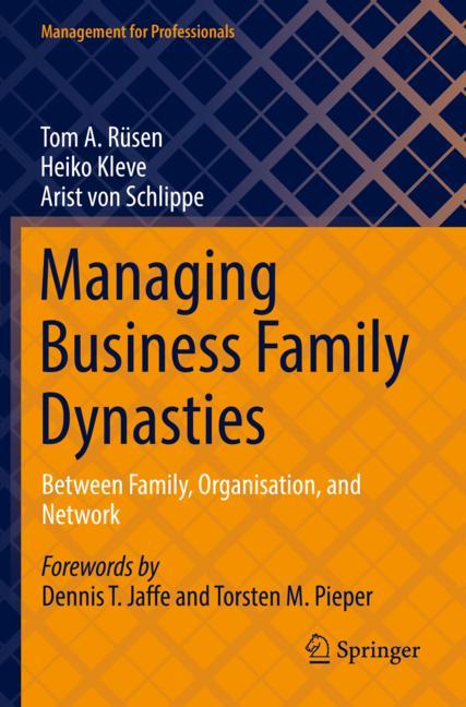 Springer International Publishing Managing Business Family Dynasties