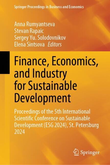 Finance, Economics, and Industry for Sustainable Development