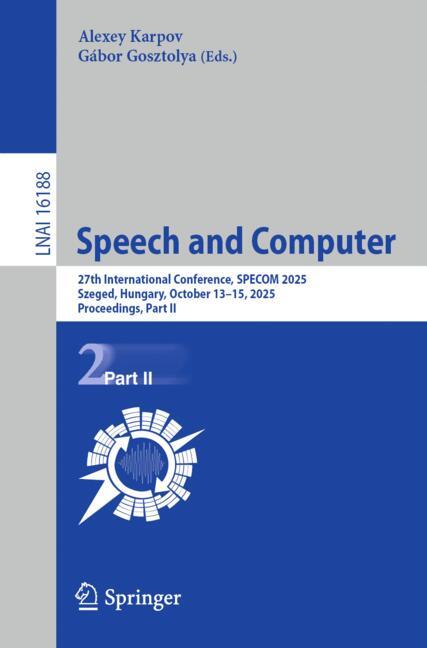 Speech And Computer