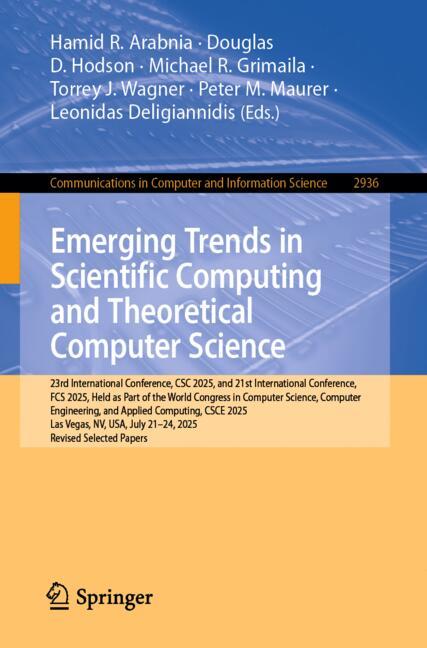 Springer Emerging Trends In Scientific Computing And Theoretical Computer Science