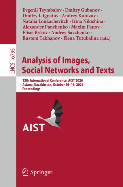 Analysis of Images, Social Networks and Texts