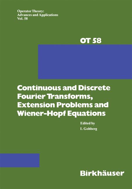 ISBN 9783034896955 product image for Continuous and Discrete Fourier Transforms, Extension Problems and Wiener-Hopf E | upcitemdb.com