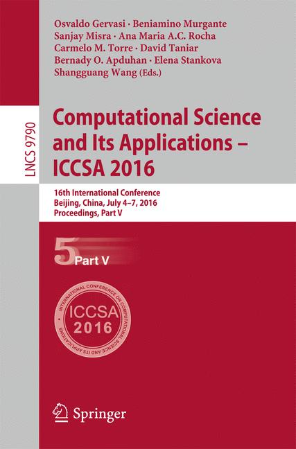 ISBN 9783319420929 product image for Computational Science and Its Applications – ICCSA 2016 | upcitemdb.com