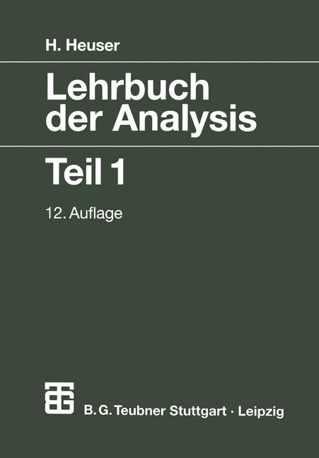 Lehrbuch Der Analys…