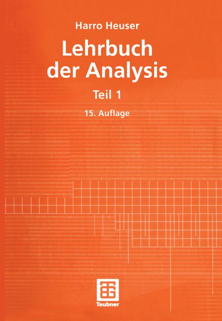 Lehrbuch Der Analys…