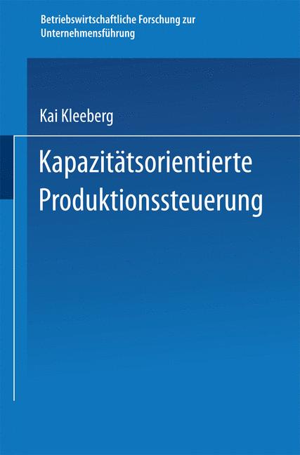 ISBN 9783409134781 product image for KapazitÃ¤tsorientierte Produktionssteuerung | upcitemdb.com