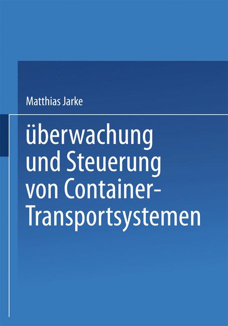 ISBN 9783409394611 product image for Ãberwachung und Steuerung von Container-Transportsystemen | upcitemdb.com