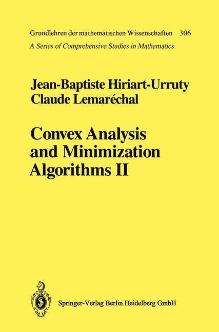 Springer Berlin Heidelberg Convex Analysis And Minimization Algorithms Ii