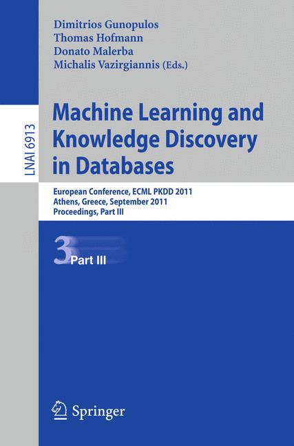 Machine Learning And Knowledge Discovery In Databases, Part Iii