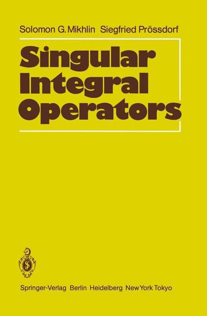 Singular Integral O…