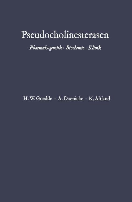 ISBN 9783642879746 product image for Pseudocholinesterasen | upcitemdb.com