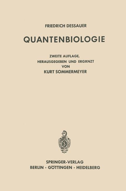 ISBN 9783642880155 product image for Quantenbiologie | upcitemdb.com