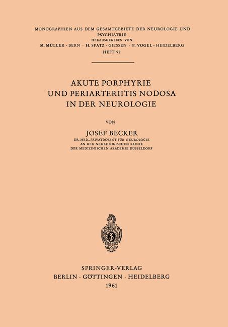 Akute Porphyrie Und Periarteriitis Nodosa In Der Neurologie