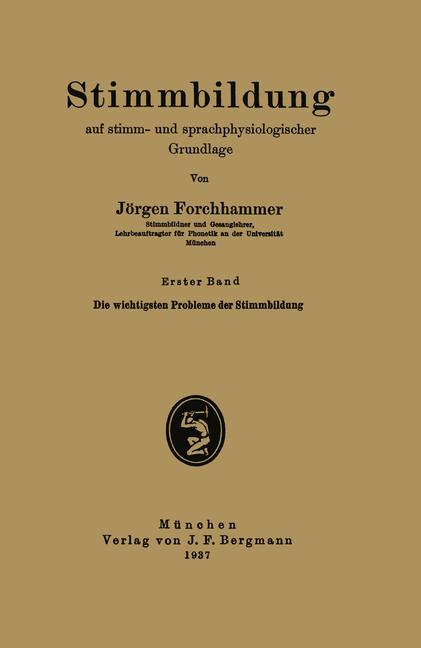 Springer Stimmbildung Auf Stimm- Und Sprachphysiologischer Grundlage