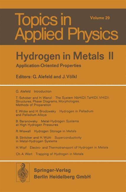 Hydrogen In Metals …