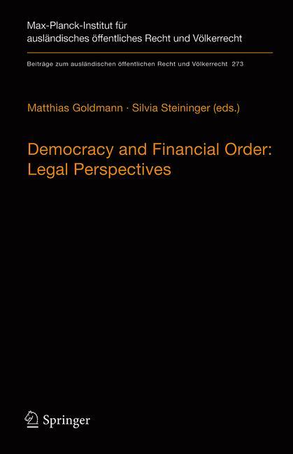 ISBN 9783662555682 product image for Democracy and Financial Order: Legal Perspectives | upcitemdb.com