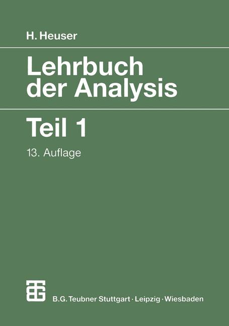 Lehrbuch Der Analys…