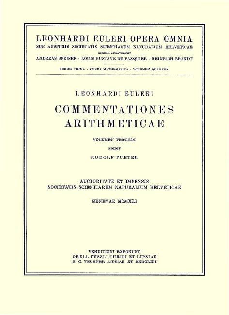 Commentationes arithmeticae