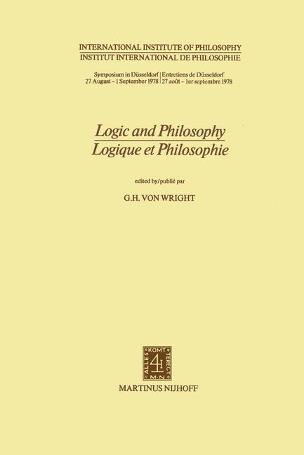 Logic And Philosophy / Logique Et Philosophie
