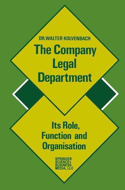 ISBN 9789401744850 product image for The Company Legal Department | upcitemdb.com