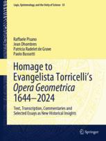 Front cover of Homage to Evangelista Torricelli’s Opera Geometrica 1644–2024