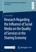 Front cover of Research Regarding the Influence of Social Media on the Quality of Services in the Sharing Economy