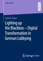 Front cover of Lighting up the Blackbox — Digital Transformation in German Lobbying