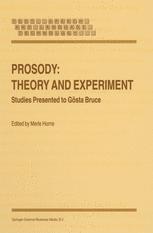 Prosody: Theory and Experiment - M. Horne