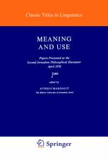 Meaning and Use - A. Margalit