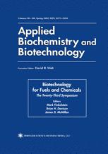 Biotechnology for Fuels and Chemicals - Mark Finkelstein; Brian H. Davison; James D. McMillan