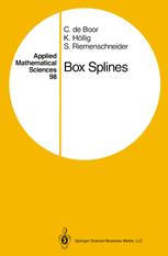 Box Splines - Carl de Boor; Klaus HÃ¶llig; Sherman Riemenschneider