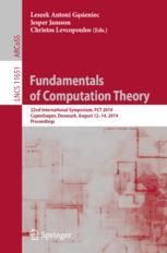 Fundamentals of Computation Theory - Leszek Antoni GÄ?sieniec; Jesper Jansson; Christos Levcopoulos
