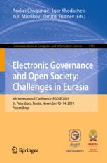 Electronic Governance and Open Society: Challenges in Eurasia - Andrei Chugunov; Igor Khodachek; Yuri Misnikov; Dmitrii Trutnev