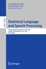 ISBN 9783030895785 product image for Statistical Language and Speech Processing | upcitemdb.com