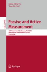 Passive and Active Measurement - Jelena Mirkovic; Yong Liu