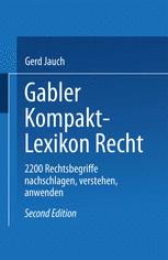 Gabler Kompakt Lexikon Recht - Gerd Jauch