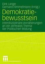 Demokratiebewusstsein - Dirk Lange; Gerhard Himmelmann