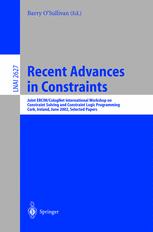 Recent Advances in Constraints - Barry O'Sullivan