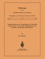 Temperaturberechnung der Venusatmosphäre bis 80 km Höhe aufgrund Solarer und Thermischer Strahlungsströme Sowie Konvektiver und Turbulenter Wärmetrans - E. Roeckner