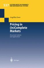 Pricing in (In)Complete Markets - Angelika Esser