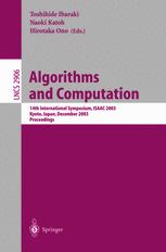Algorithms and Computation - Toshihide Ibaraki; Naoki Katoh; Hirotaka Ono