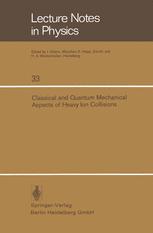 Classical And Quantum Mechanical Aspects Of Heavy Ion Collisions