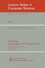 Automata, Languages and Programming - Timo LepistÃ¶; Arto Salomaa