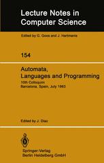 Automata, Languages and Programming - J. Diaz