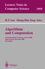 Algorithms and Computation - D.T. Lee; Shang-Hua Teng